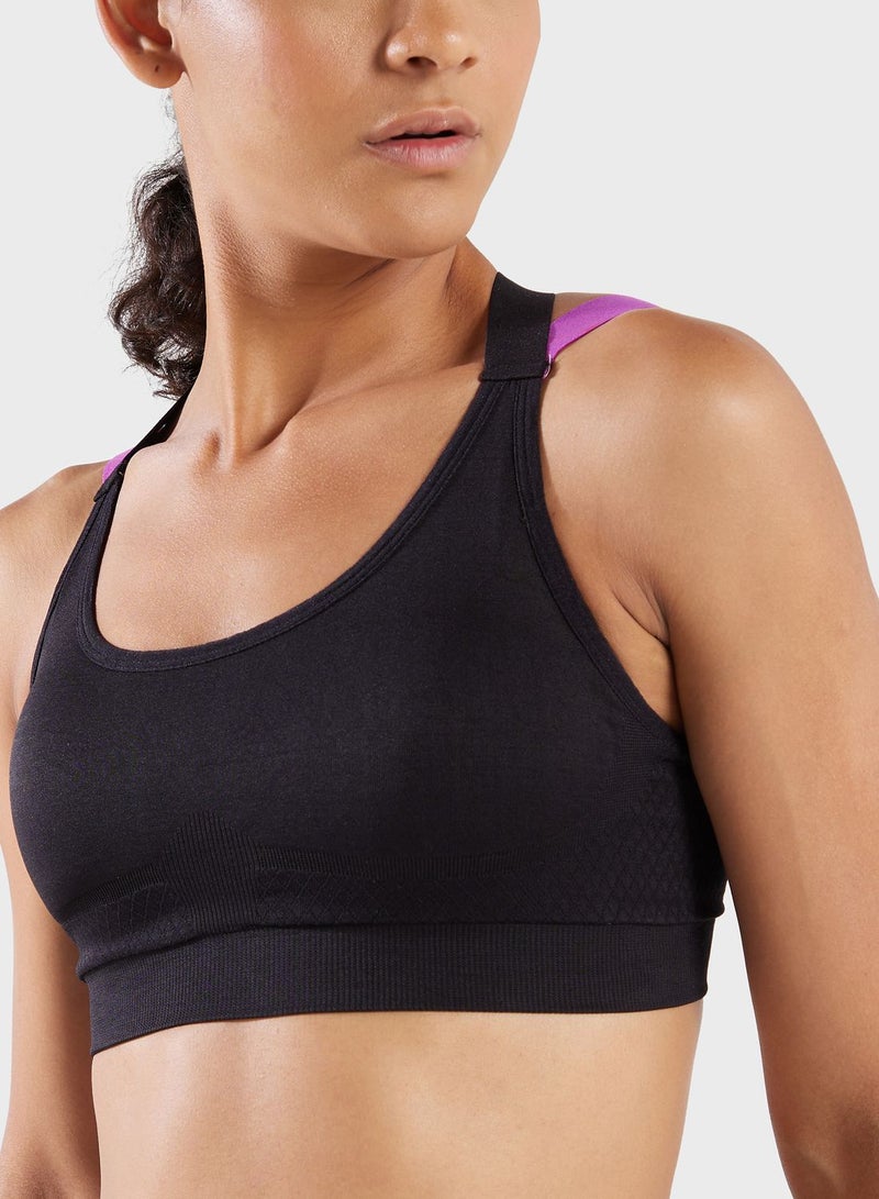 Criss Cross Strap Detail Sports Bra