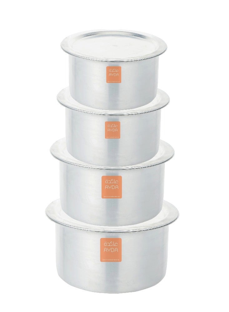 10-Pieces Aluminium Cooking pot Cookware Set Tope 3250Ml, 4000ml, 4750ml, 5500ml & 7000ml