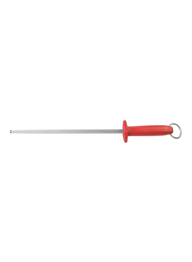 Grooved Knife Sharpener Silver/Red 12inch