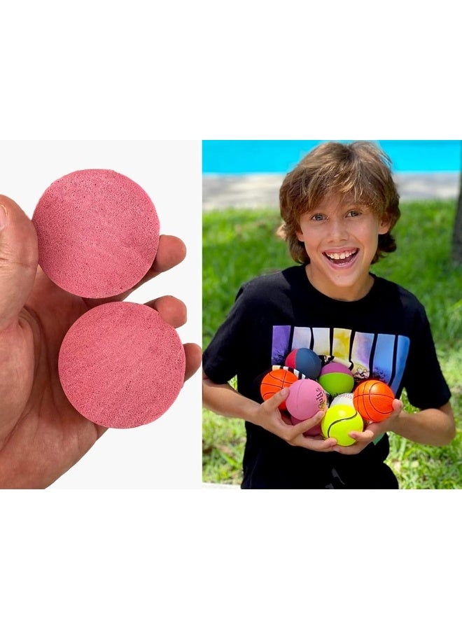 JA-RU High-Bounce Pinky Ball (4 Pack) Small Bouncy Rubber Balls for Kids. Stress Handball. Indoor & Outdoor Sport Games. Therapy Classroom Playground Toys. Throwing & Juggling. 976-4A