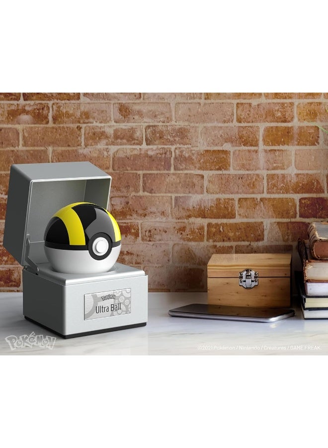 The Wand Company Ultra Ball Authentic Replica â€“ PokÃ©mon 25th Anniversary Silver Box Edition