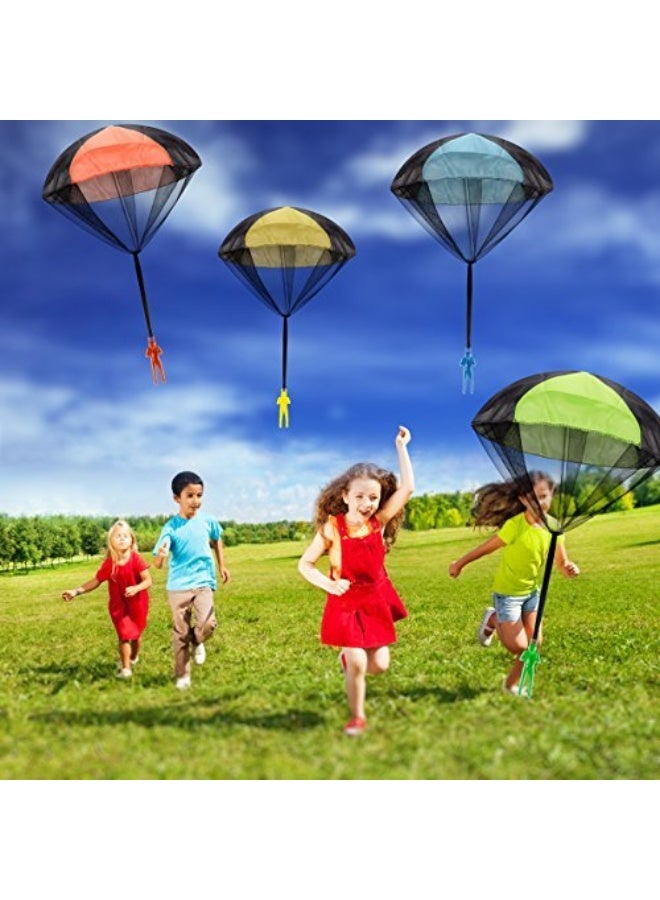 Parachute Toy, Tangle Free Throwing Toy Parachute, Outdoor Children's Flying Toys, No Battery nor Assembly Required (4 Pieces Set)