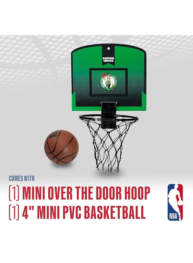 Franklin Sports NBA Mini Over the Door Basketball Hoop - Kids Indoor Mini Basketball Hoop with Basketball - NBA Fan Shop Mini Hoop for Bedroom + Office - Over the Door Mini Hoop Set