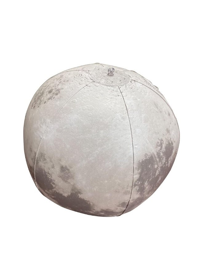 Jet Creations Space Theme Inflatable Moon Ball, 12â€ After Inflated Earthâ€™s Natural Satellite, Educational Toy, Beachball, Pool Fun, Party Decoration, Toys for Kids, VBS, Photo Prop, 1 pc