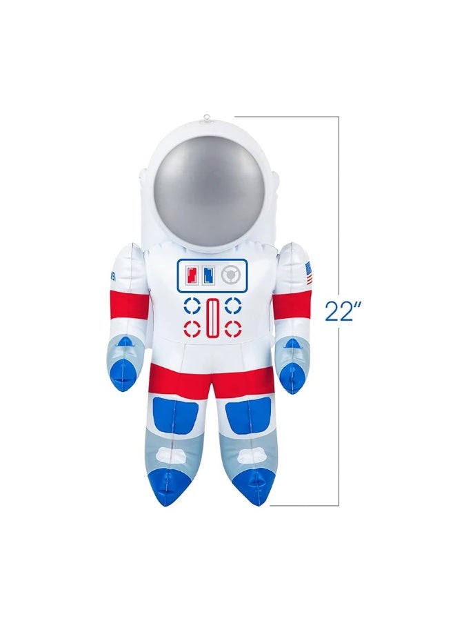 ArtCreativity Astronaut Inflates, Set of 2, Inflatable Astronaut Toys with Hanging Tag, Decorations for Outer Space Themed Parties, 22 Inch Long Party Inflates, Fun Pretend Play Accessories