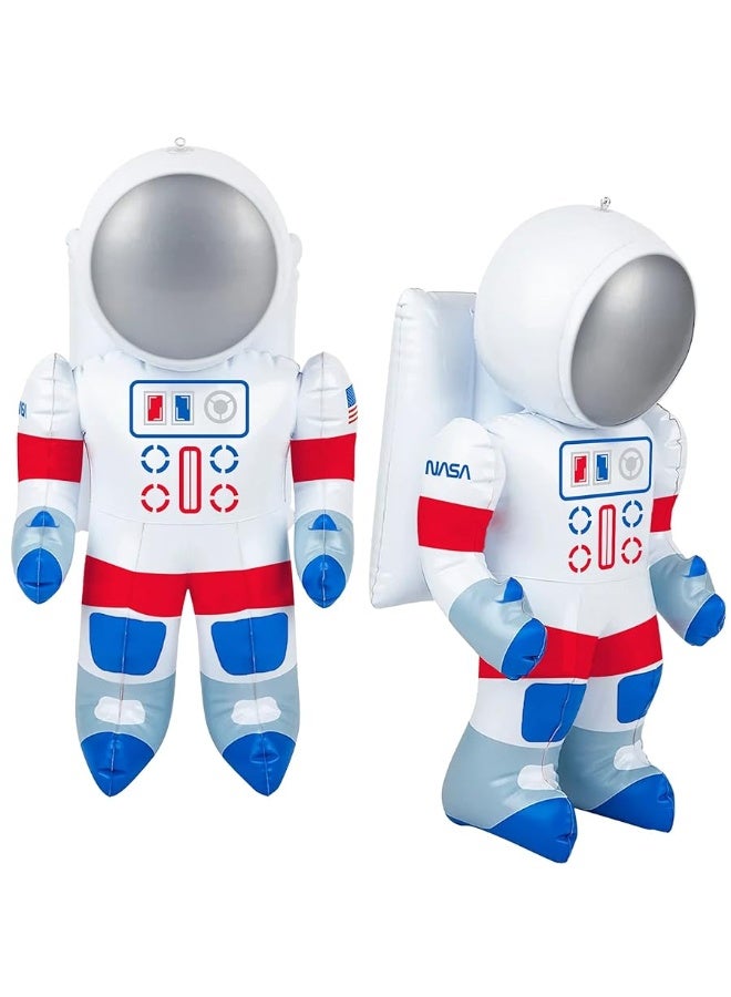 ArtCreativity Astronaut Inflates, Set of 2, Inflatable Astronaut Toys with Hanging Tag, Decorations for Outer Space Themed Parties, 22 Inch Long Party Inflates, Fun Pretend Play Accessories