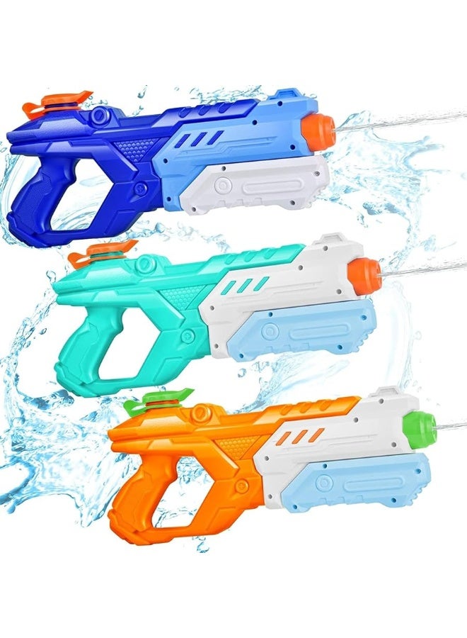 Quanquer Water Guns for Kids Adults - 3 Pack Super Squirt Water Toy Gun 600CC High Capacity Long Shooting Range Water Soaker Blaster for Summer Swimming Pool Beach Outdoor Water Fighting Party