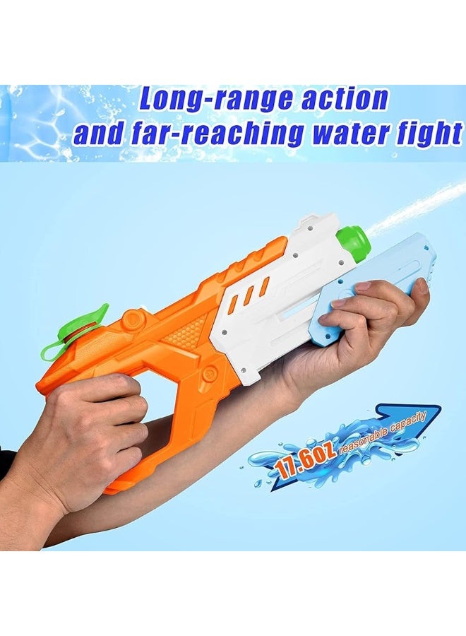 Quanquer Water Guns for Kids Adults - 3 Pack Super Squirt Water Toy Gun 600CC High Capacity Long Shooting Range Water Soaker Blaster for Summer Swimming Pool Beach Outdoor Water Fighting Party