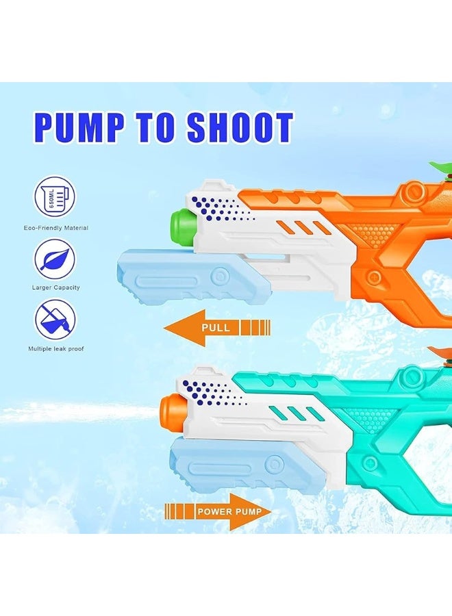 Quanquer Water Guns for Kids Adults - 3 Pack Super Squirt Water Toy Gun 600CC High Capacity Long Shooting Range Water Soaker Blaster for Summer Swimming Pool Beach Outdoor Water Fighting Party