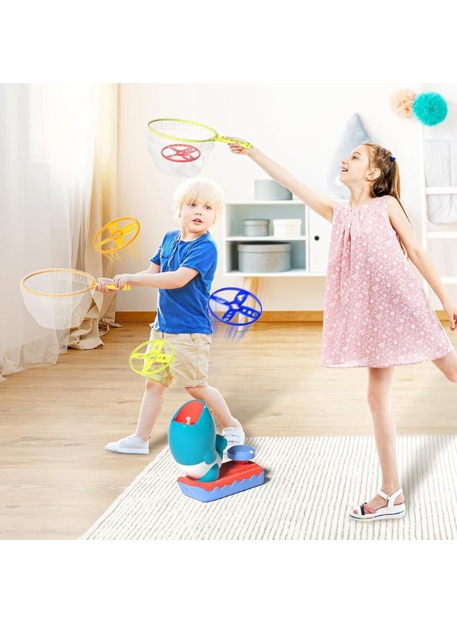 TEMI Outdoor Toys for Kids Ages 48 Flying Disc Launcher Family Outside Games Outside Activities Toddler Chasing Toy Age 35 46 Birthday Gifts for Kids Boys Girls 3 4 5 6 7 8 9 10 11 12 Year Old