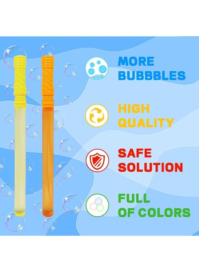 MorTime 36 Pack Bubble Wands for Kids, 8 Colors Bubbles Stick Bulk, 14.6