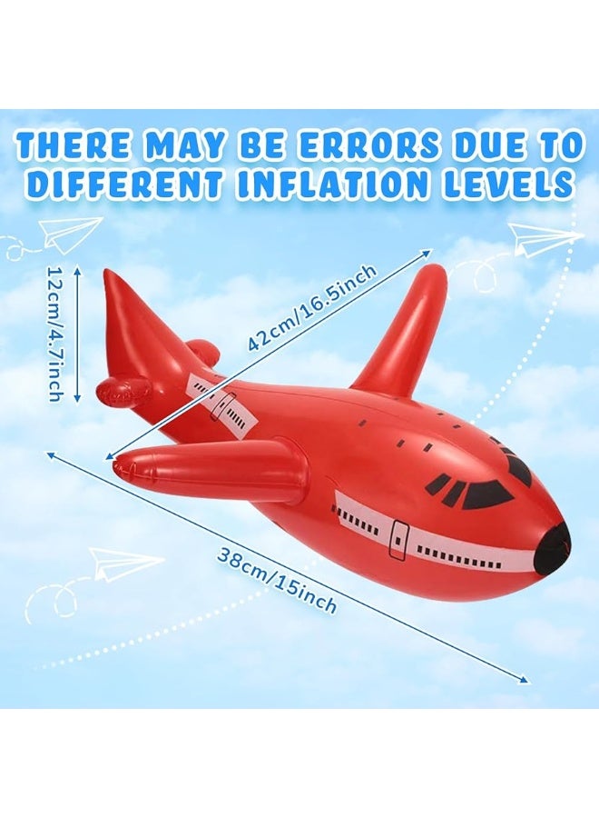 6 Pieces Inflatable Airplanes Aircraft Inflates Plane Inflated Toys for Kids Birthday Shower Party Decoration Supplies (Small)