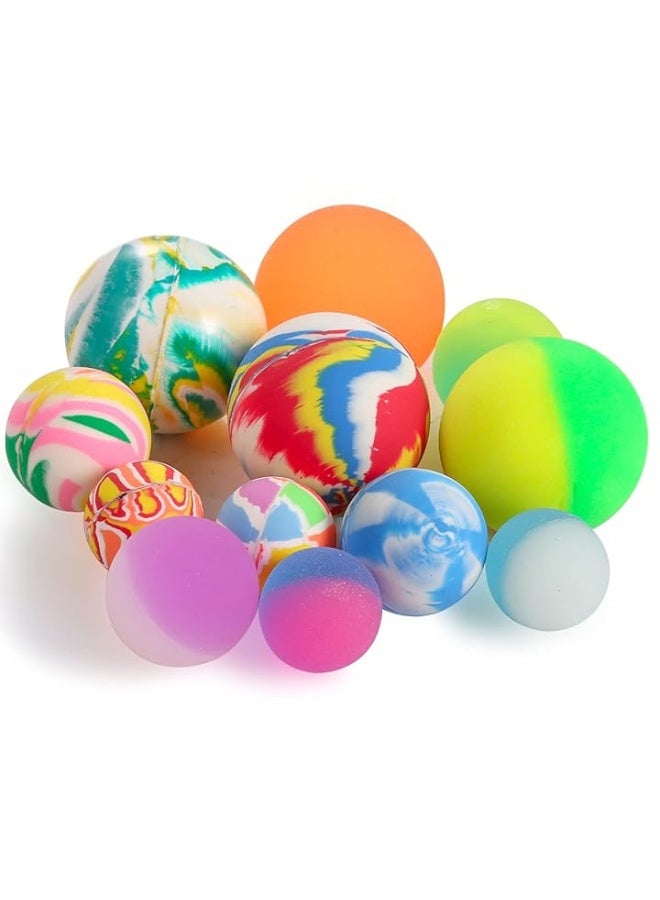 Pllieay 12PCS Bouncy Balls 3 Sizes Mixed Color, Bouncing Balls and Bouncy Balls for Kids Birthday Goodie Bag fillers