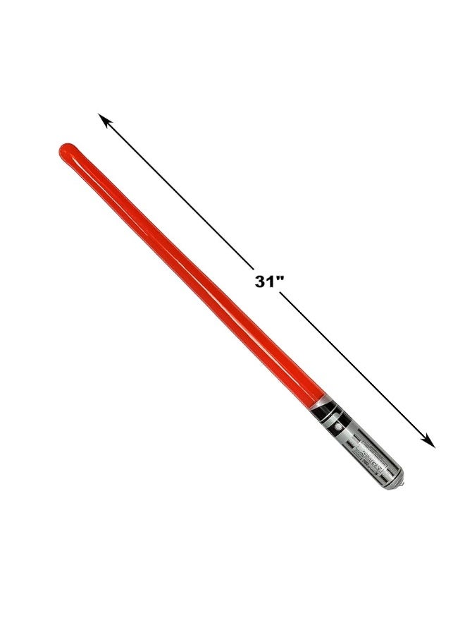 Pack of 4 Inflatable Light Saber Sword Toys - 2 Red and 2 Blue Lightsabers - Pool, Beach, Party Favors, LARP. Great Give Aways, or Christmas Stocking Stuffer!