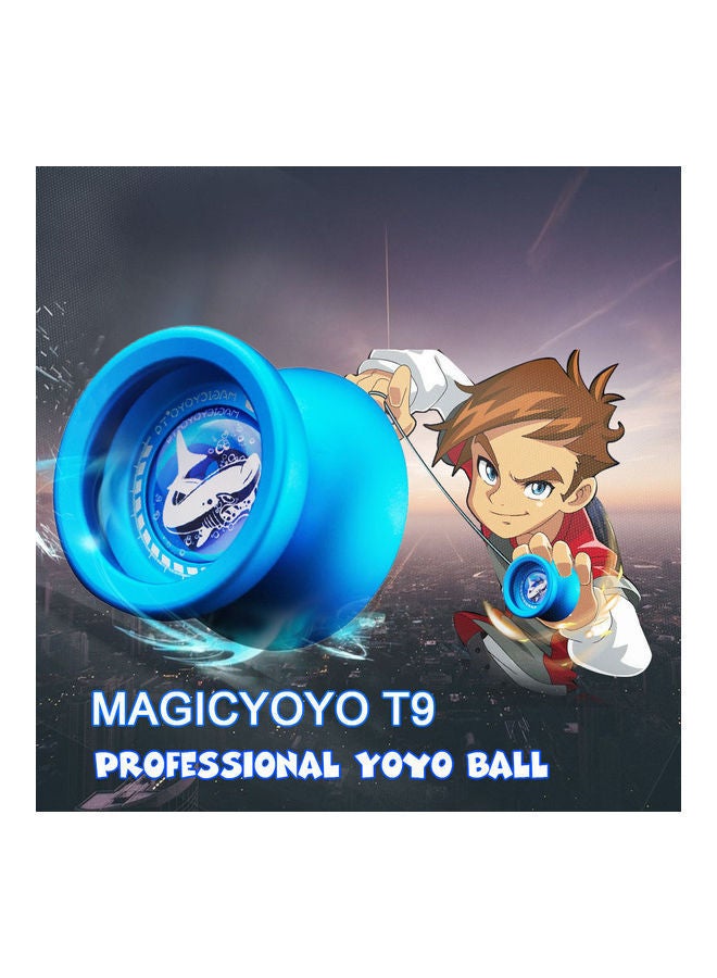 T9 Polished Alloy Aluminum Responsive Unresponsive Yoyo Ball Spin Toy For Kids 11 x 6.2cm