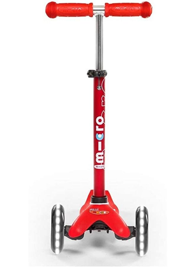 Mini Micro Deluxe With Led Wheels, Red - mmd052