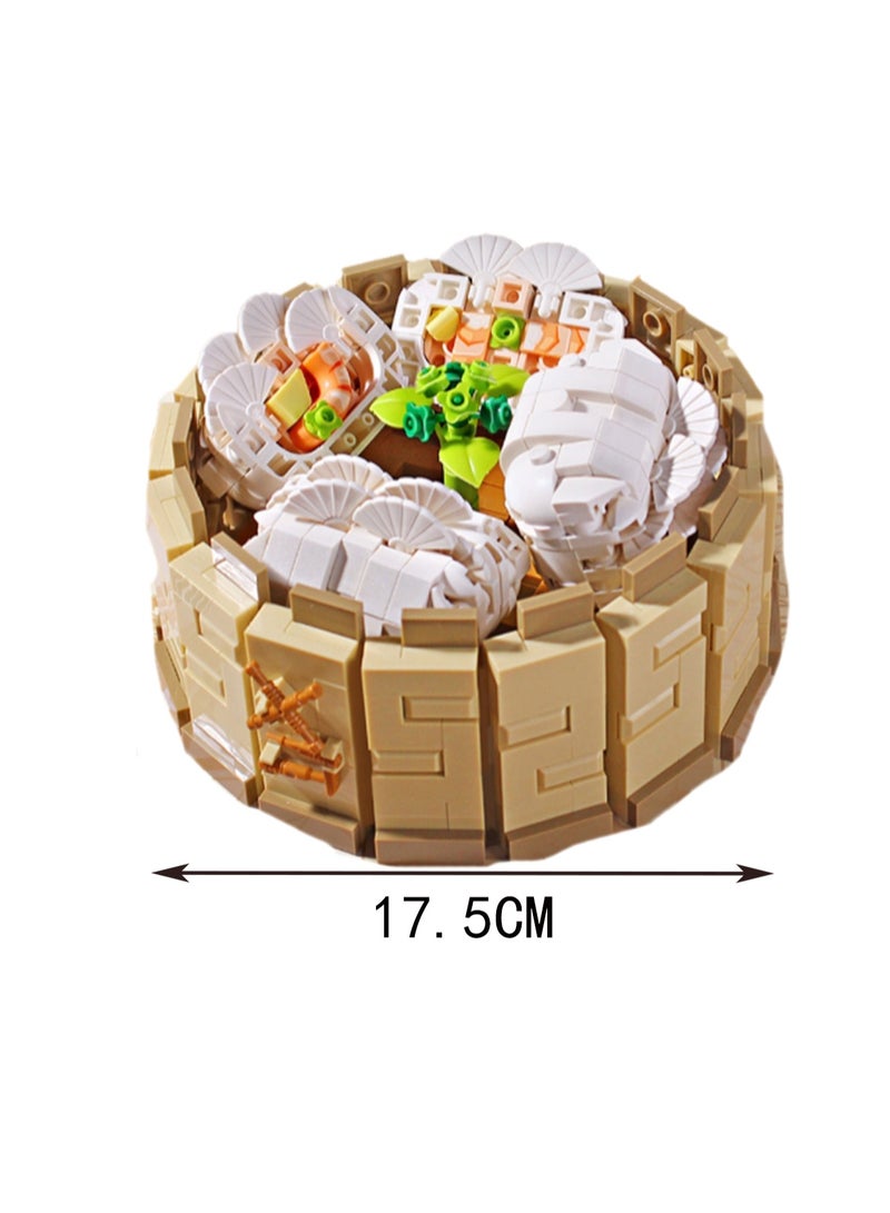 769pcs Shrimp Dumpling Model Set Building Blocks Creative Diy Simulation Collection Building Assembly Toys Children Adult Home Decoration