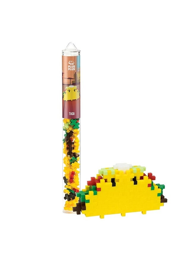 Plus Plus  Taco  70 Piece Construction Building Stem  Steam Toy Interlocking Mini Puzzle Blocks for Kids  Mini Maker Tube