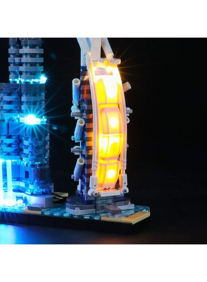 BRIKSMAX Led Lighting Kit for Architecture Dubai - Compatible with Lego 21052 Building Blocks Model- Not Include The Lego Set