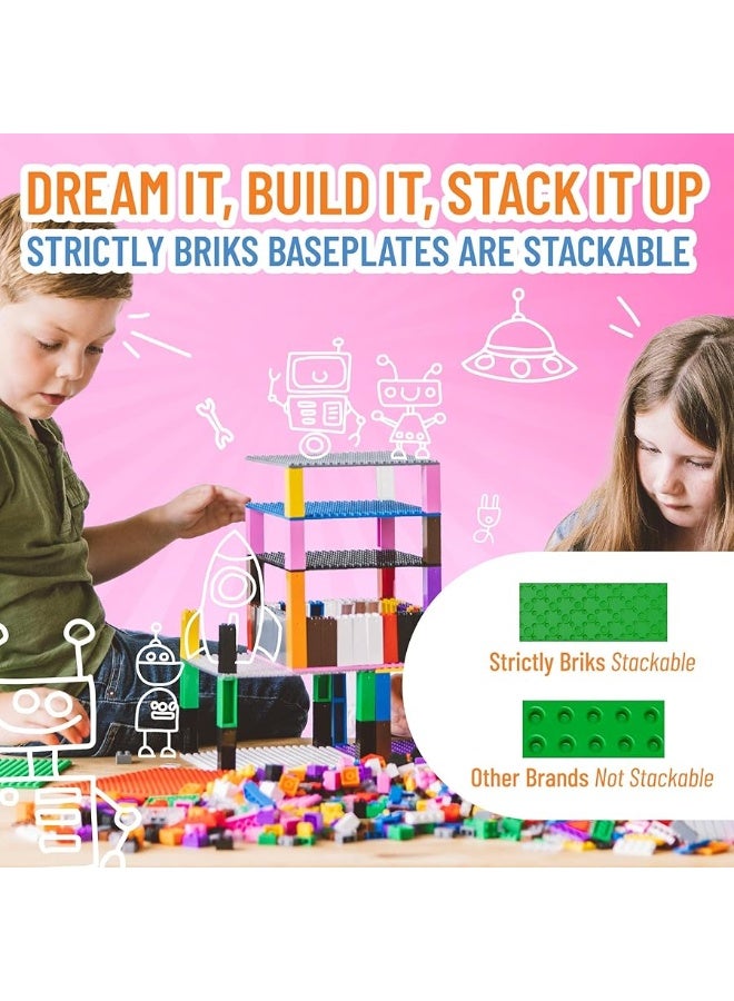 Strictly Briks Toy Building Block - Classic Baseplates 10