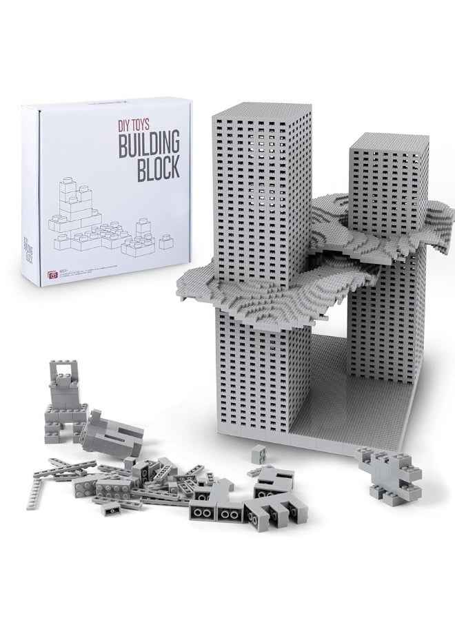 Lekebaby Building Bricks 1500 PCS Basic Building Blocks, Compatible with All Major Brands, Gray