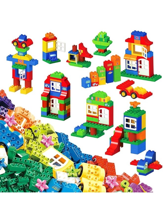 Large Building Blocks Set 94 Pcs Classic Big Blocks STEM Toy Bricks Kids PreSchool Toy Early Learning First Building Blocks Ideal Great Gift for Toddler Boys Girls Age 345678