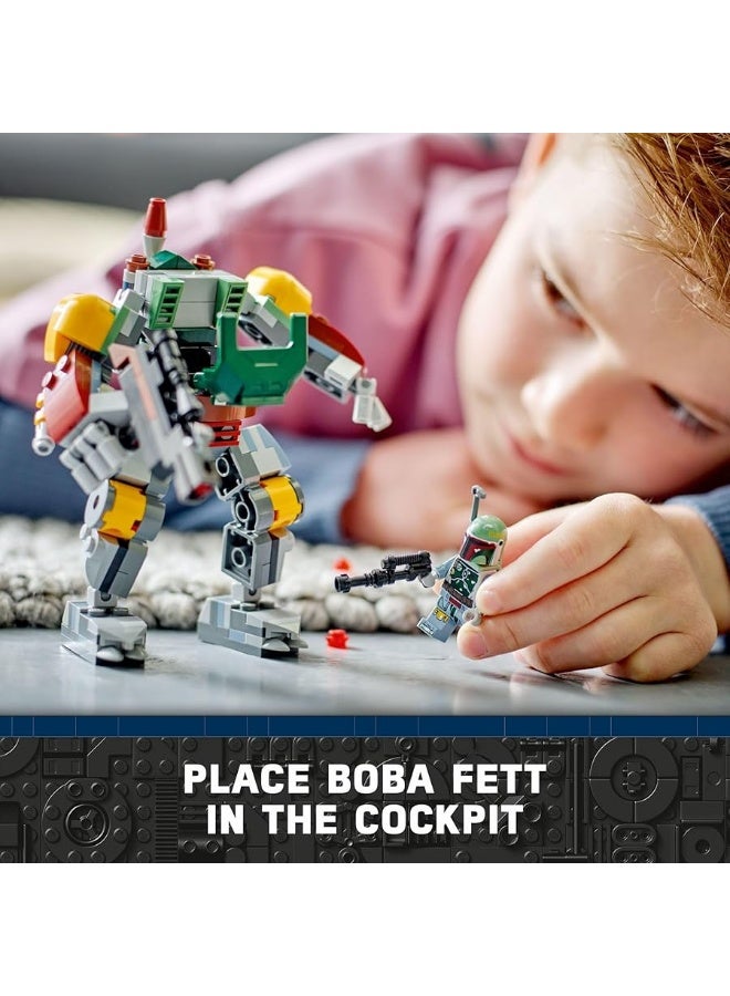 LEGO Star Wars Boba Fett Mech Buildable Star Wars Action Figure, Posable Mech Inspired by The Iconic Star Wars Bounty Hunter, Features a Buildable Shield, Stud Blaster and Jetpack, 75369