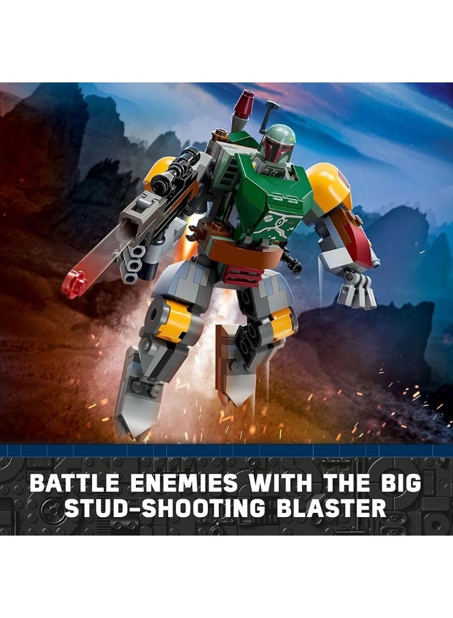 LEGO Star Wars Boba Fett Mech Buildable Star Wars Action Figure, Posable Mech Inspired by The Iconic Star Wars Bounty Hunter, Features a Buildable Shield, Stud Blaster and Jetpack, 75369