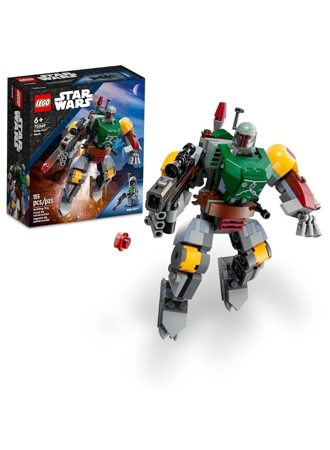 LEGO Star Wars Boba Fett Mech Buildable Star Wars Action Figure, Posable Mech Inspired by The Iconic Star Wars Bounty Hunter, Features a Buildable Shield, Stud Blaster and Jetpack, 75369