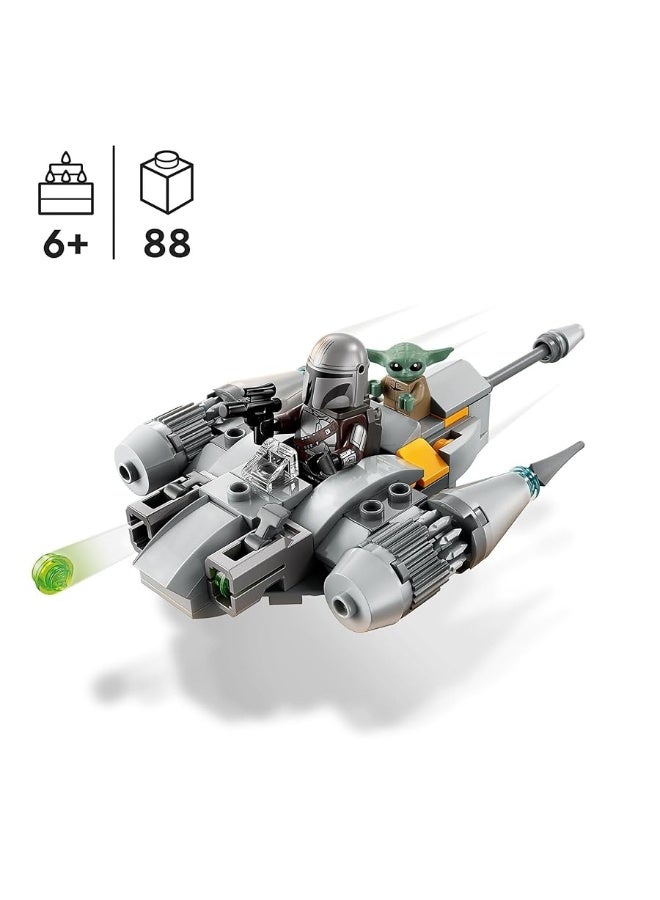 LEGO Star Wars The Mandalorianâ€™s N-1 Starfighter Microfighter, Building Toy Set for Kids Ages 6 and Up with Mando and Grogu 'Baby Yoda' Minifigures, Fun Gift Idea for Action Play, 75363