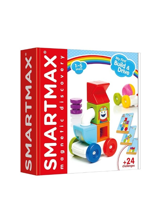 SmartMax My First Build and Drive Magnetic Building Vehicle STEM Play Set for Ages 1-5