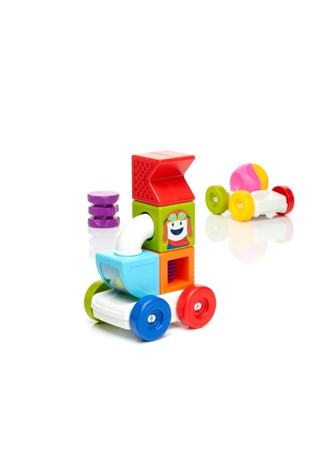 SmartMax My First Build and Drive Magnetic Building Vehicle STEM Play Set for Ages 1-5