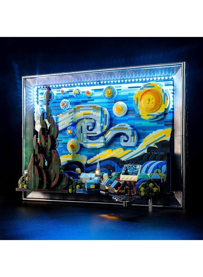 BRIKSMAX Led Lighting Kit for LEGO-21333 Vincent Van Gogh(Remote-Control Version) - The Starry Night - Compatible with Lego Ideas Building Blocks Model- Not Include The Lego Set