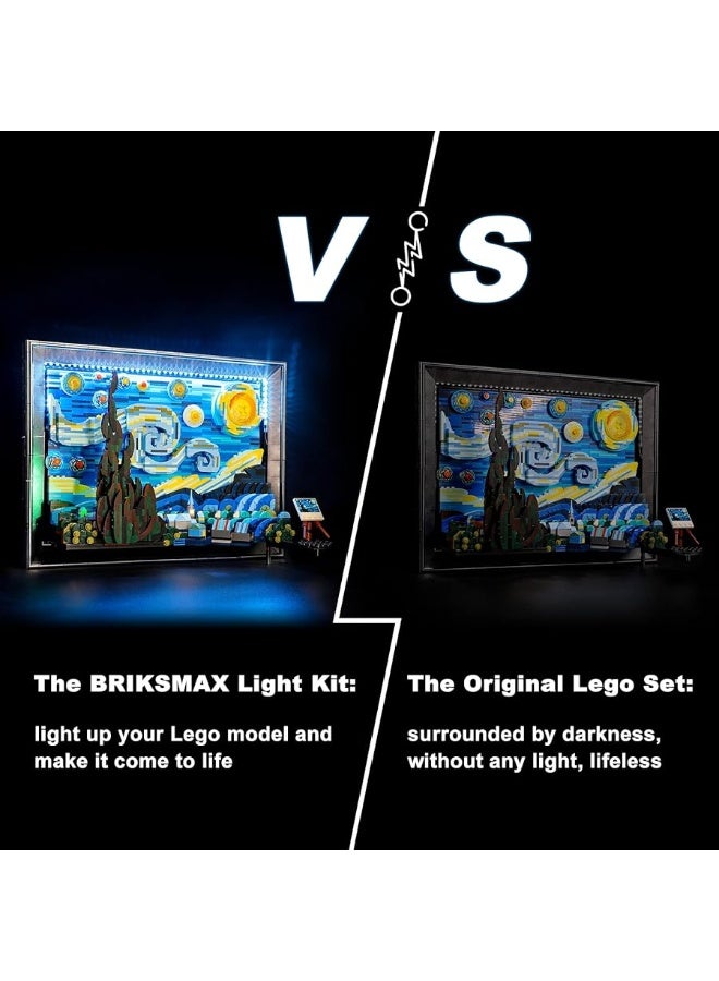 BRIKSMAX Led Lighting Kit for LEGO-21333 Vincent Van Gogh(Remote-Control Version) - The Starry Night - Compatible with Lego Ideas Building Blocks Model- Not Include The Lego Set