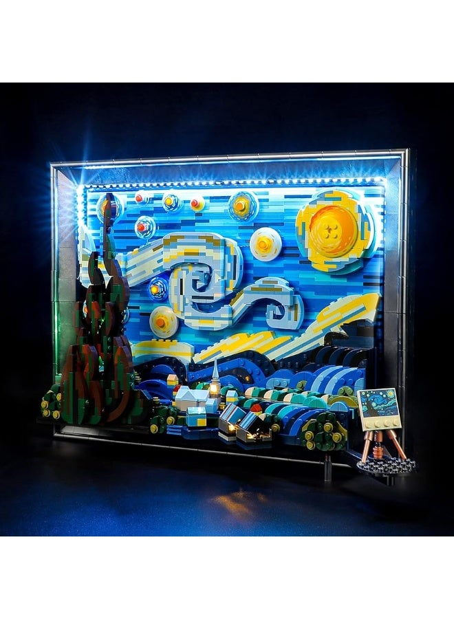 BRIKSMAX Led Lighting Kit for LEGO-21333 Vincent Van Gogh(Remote-Control Version) - The Starry Night - Compatible with Lego Ideas Building Blocks Model- Not Include The Lego Set