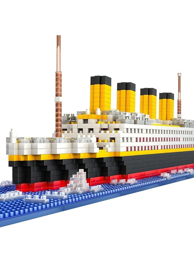 SEASUN Titanic Ship Micro Mini Building Blocks Set, 1860pcs 3D Titanic Model Building Set Micro Mini Blocks, DIY Bricks Toys Gift for Adults and Kids Age 14+