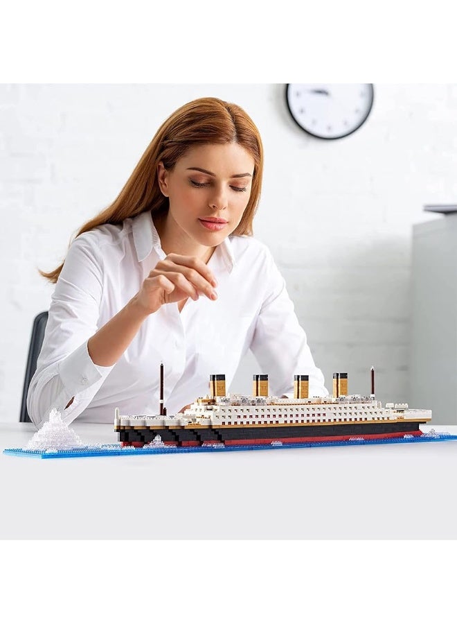 SEASUN Titanic Ship Micro Mini Building Blocks Set, 1860pcs 3D Titanic Model Building Set Micro Mini Blocks, DIY Bricks Toys Gift for Adults and Kids Age 14+