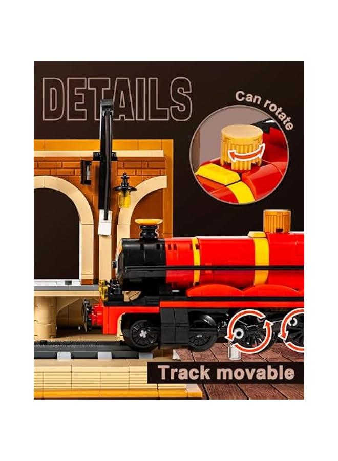 Magic Book Steam Train Building Blocks Set (929PCS), Collectible Steam Locomotive Engineering Construction Toys for Kids and Adult