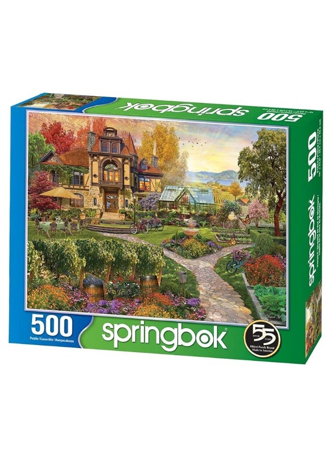 Springbok's 500 Piece Jigsaw Puzzle Vineyard Retreat - Made in USA