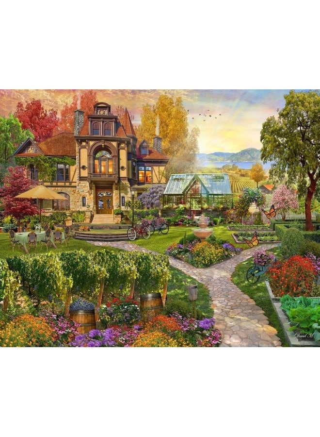 Springbok's 500 Piece Jigsaw Puzzle Vineyard Retreat - Made in USA