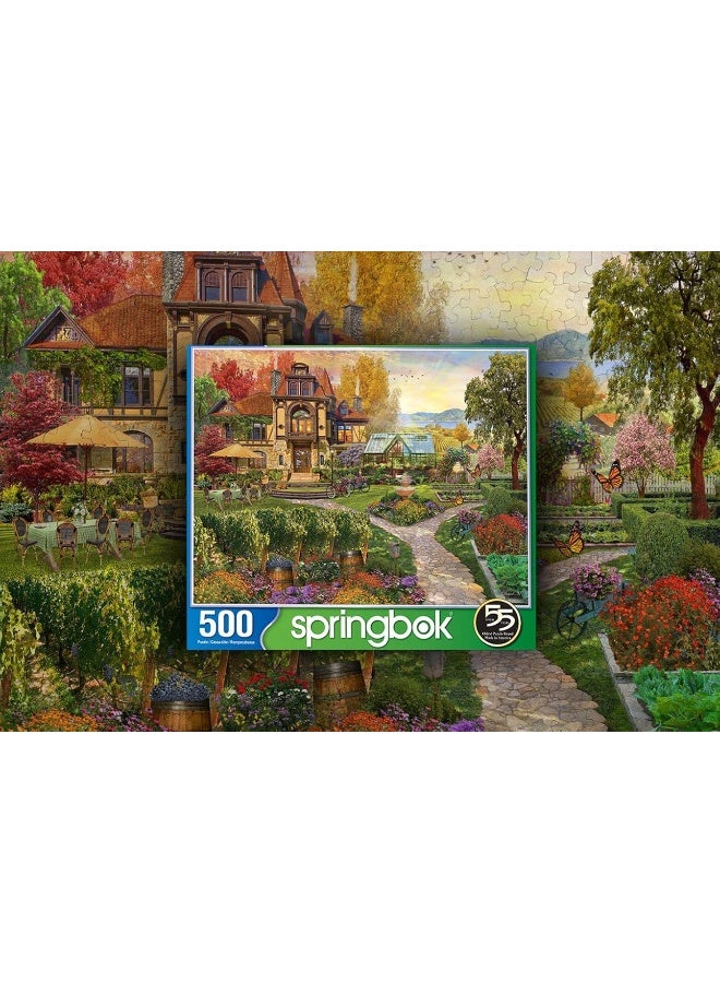 Springbok's 500 Piece Jigsaw Puzzle Vineyard Retreat - Made in USA