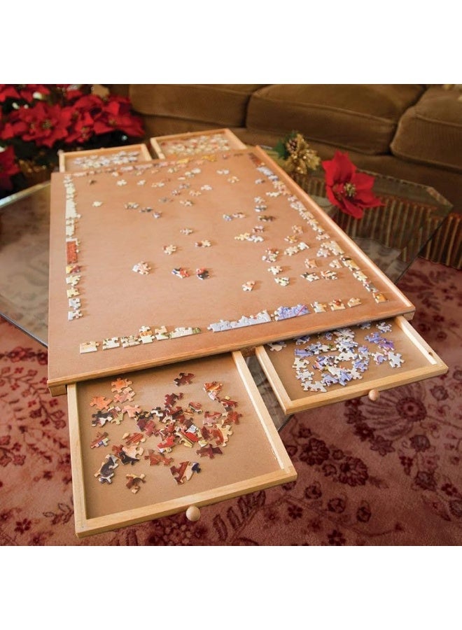 Bits and Pieces â€“Original Standard Wooden Jigsaw Puzzle Plateau-The Complete Puzzle Storage System