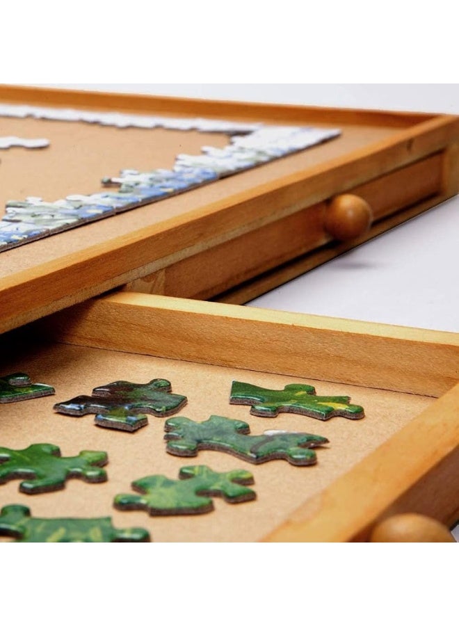 Bits and Pieces â€“Original Standard Wooden Jigsaw Puzzle Plateau-The Complete Puzzle Storage System