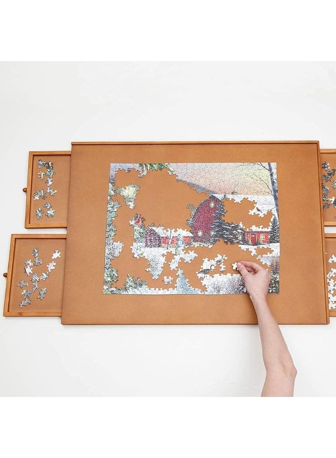 Bits and Pieces â€“Original Standard Wooden Jigsaw Puzzle Plateau-The Complete Puzzle Storage System