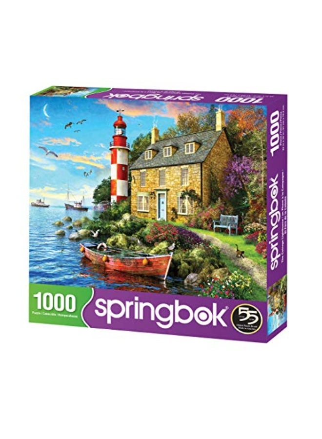 Springbok's 1000 Piece Jigsaw Puzzle The Cottage Lighthouse - Made in USA