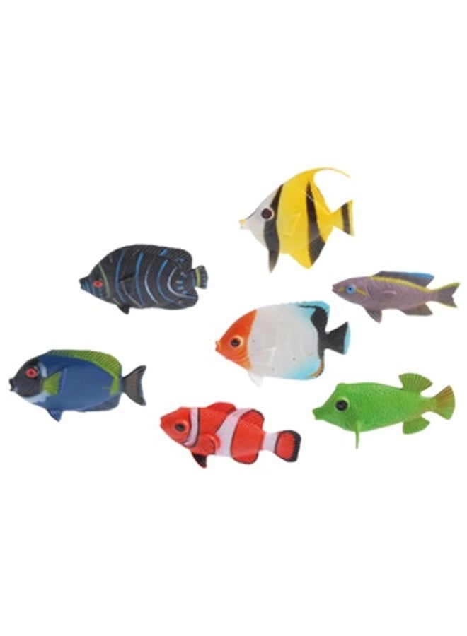 US Toy Assorted Color and Design Tropical Fish Figure Play Set (Lot of 12)