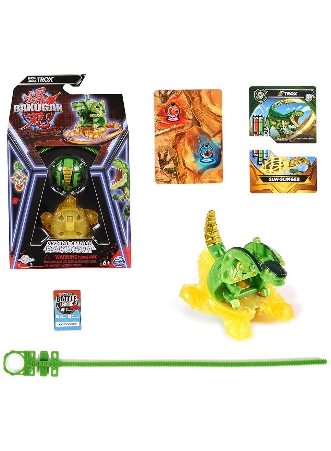 Bakugan, Special Attack Trox, Spinning Collectible, Customizable Action Figure and Trading Cards, Kids Toys for Boys and Girls 6 and up