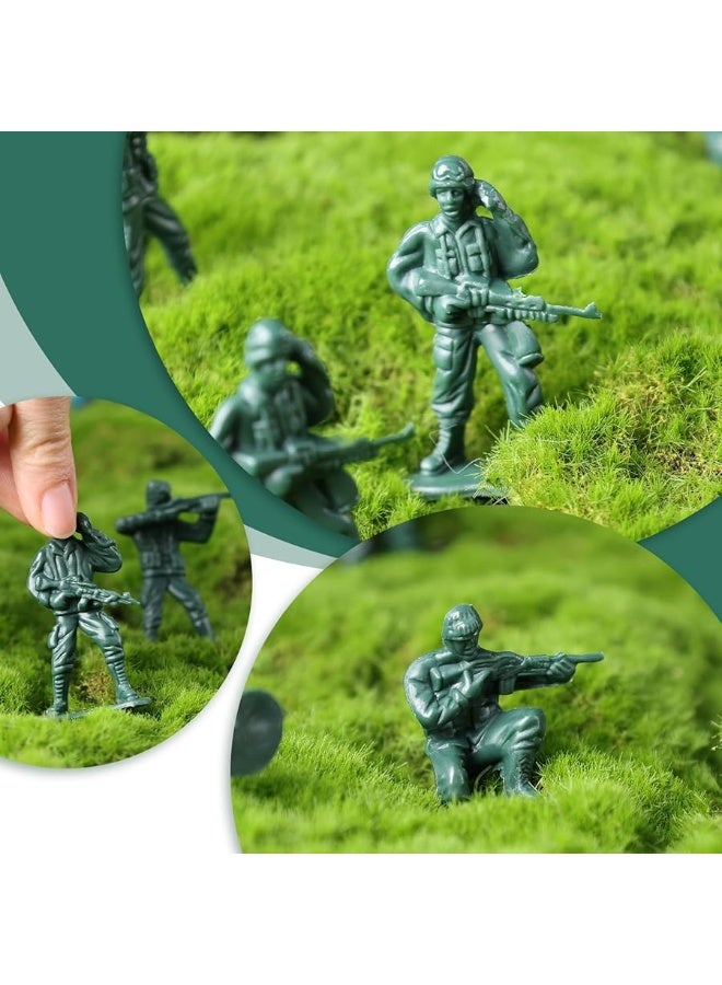 MCPINKY 100PCS Army Men Toy Soldiers Green Soldier Figures 10 Poses Plastic Army Men Playset for Boys Birthday Gift