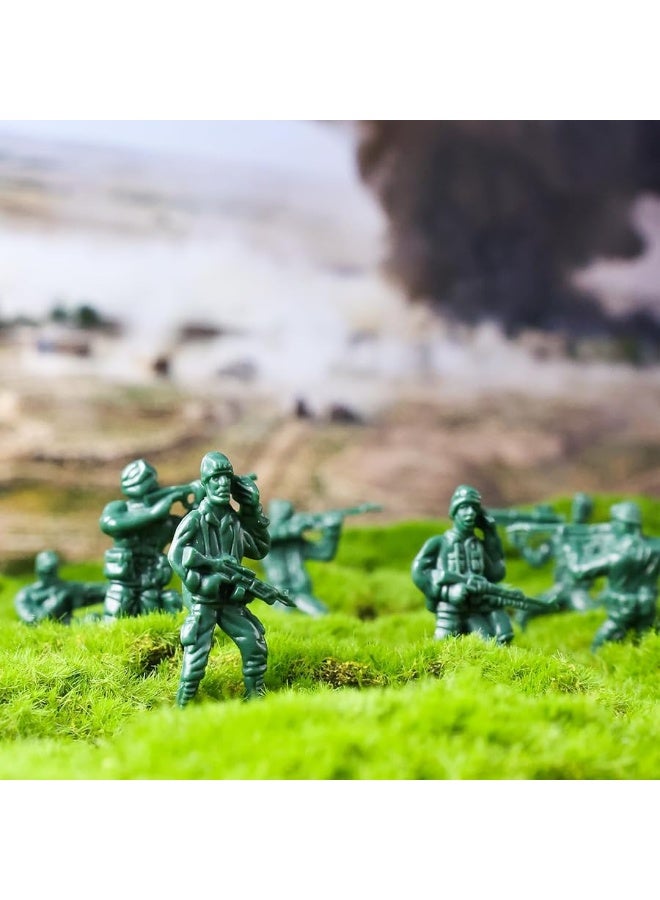 MCPINKY 100PCS Army Men Toy Soldiers Green Soldier Figures 10 Poses Plastic Army Men Playset for Boys Birthday Gift