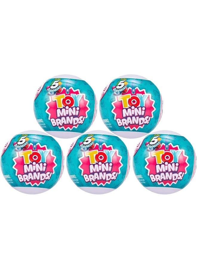 ZURU 5 Surpise Toys Mystery Capsule Real Miniature Brands Collectible Toy (5pack) - Series 3